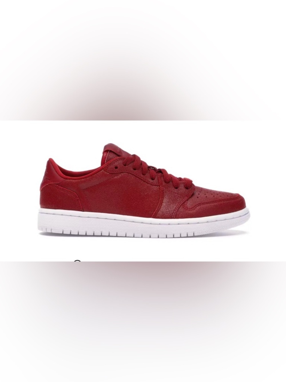 Nike Jordan 1 Retro Low No Swoosh Red Leather Low-Top Sneakers Women 7 EU 38